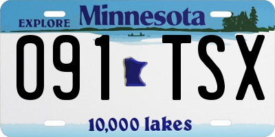 MN license plate 091TSX