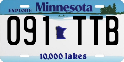 MN license plate 091TTB