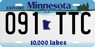 MN license plate 091TTC