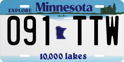 MN license plate 091TTW