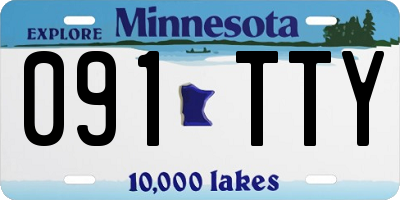 MN license plate 091TTY