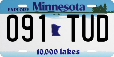 MN license plate 091TUD