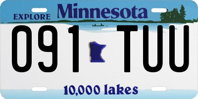 MN license plate 091TUU