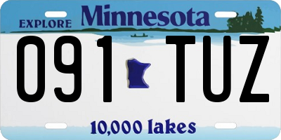 MN license plate 091TUZ