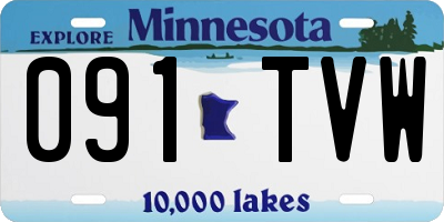 MN license plate 091TVW