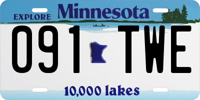 MN license plate 091TWE