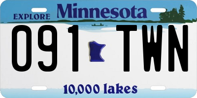 MN license plate 091TWN