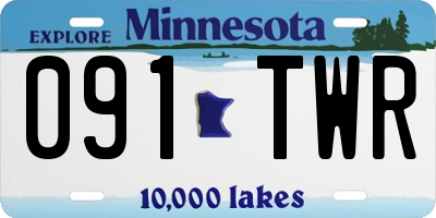 MN license plate 091TWR