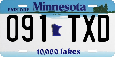 MN license plate 091TXD