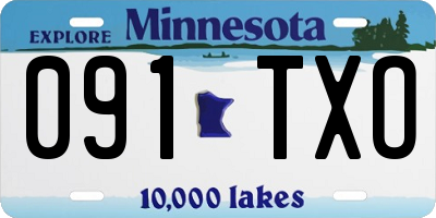 MN license plate 091TXO