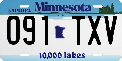 MN license plate 091TXV