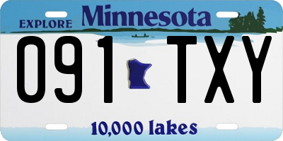 MN license plate 091TXY