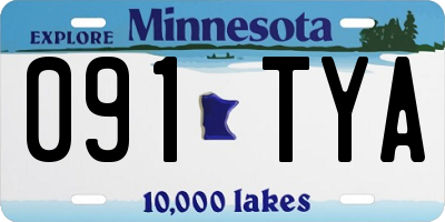 MN license plate 091TYA