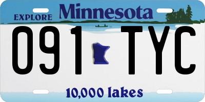 MN license plate 091TYC