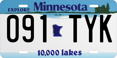 MN license plate 091TYK
