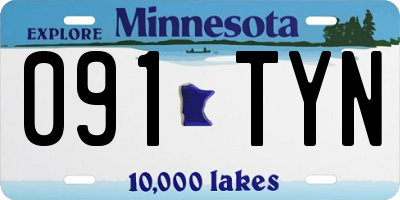 MN license plate 091TYN