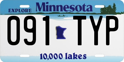 MN license plate 091TYP