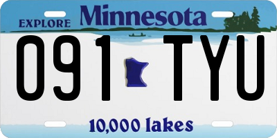 MN license plate 091TYU