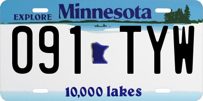 MN license plate 091TYW
