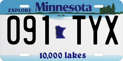 MN license plate 091TYX