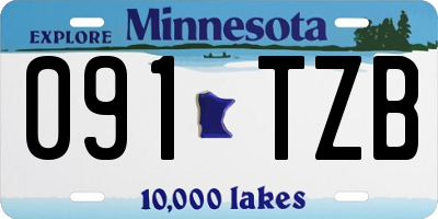 MN license plate 091TZB