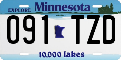 MN license plate 091TZD