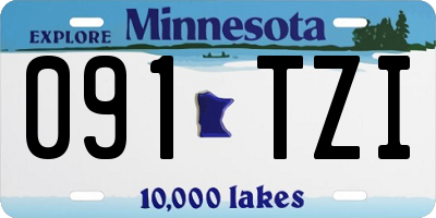 MN license plate 091TZI