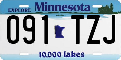 MN license plate 091TZJ
