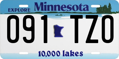 MN license plate 091TZO