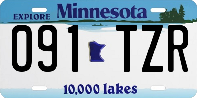 MN license plate 091TZR