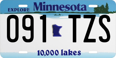 MN license plate 091TZS