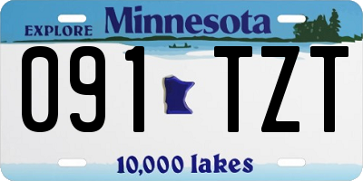 MN license plate 091TZT