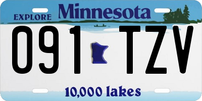 MN license plate 091TZV