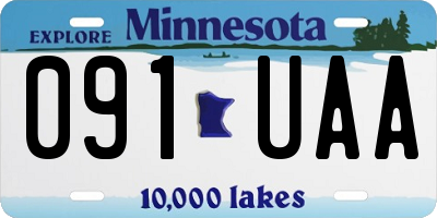 MN license plate 091UAA