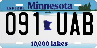 MN license plate 091UAB