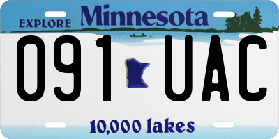 MN license plate 091UAC