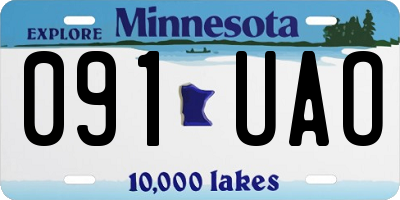 MN license plate 091UAO
