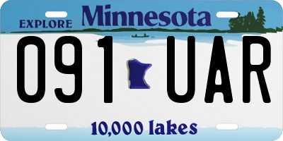 MN license plate 091UAR