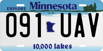 MN license plate 091UAV
