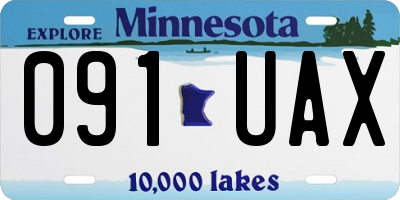 MN license plate 091UAX