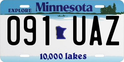 MN license plate 091UAZ