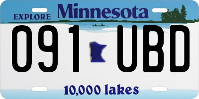 MN license plate 091UBD