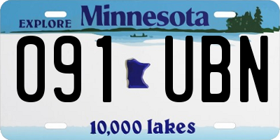 MN license plate 091UBN