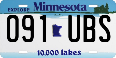 MN license plate 091UBS