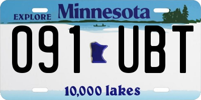 MN license plate 091UBT