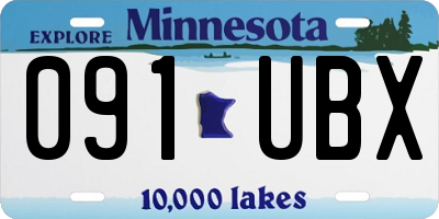 MN license plate 091UBX