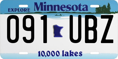 MN license plate 091UBZ