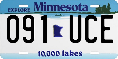 MN license plate 091UCE