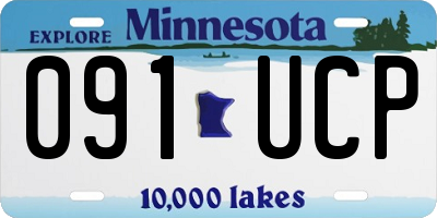 MN license plate 091UCP