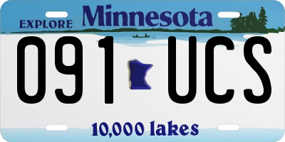 MN license plate 091UCS